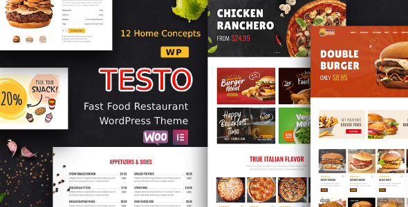 Testo - Restaurant Caffe WordPress Theme