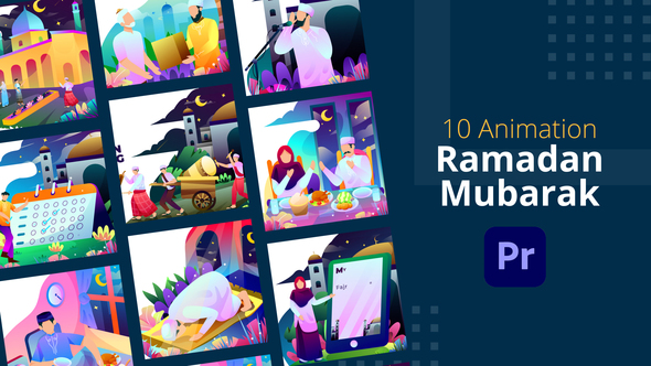 Ramadan Mubarak Animation | Premiere Pro MOGRT