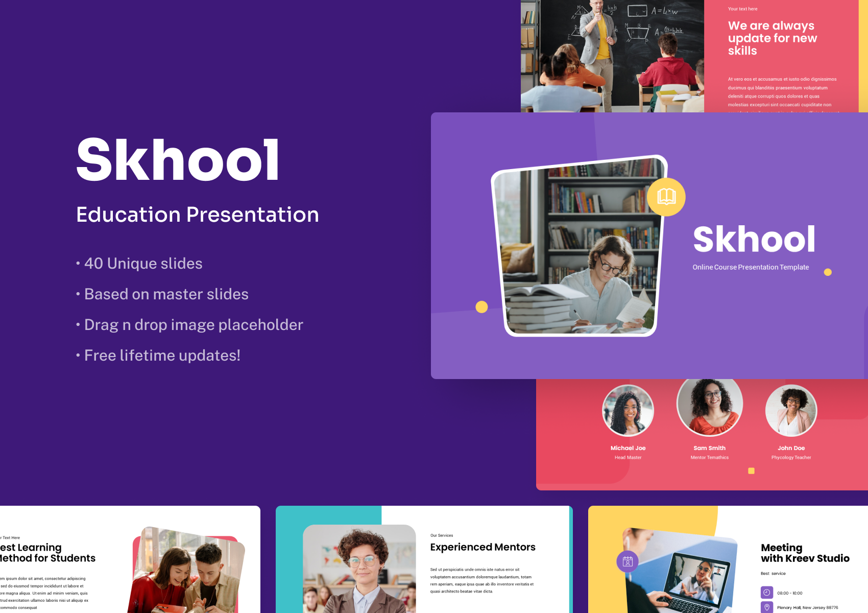 Skhool - Education Power Point Presentation, Presentation Templates