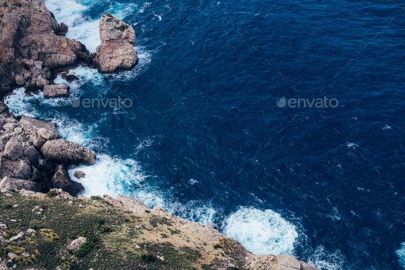 Palma de Mallorca rocky coast - Stock Photo - Images