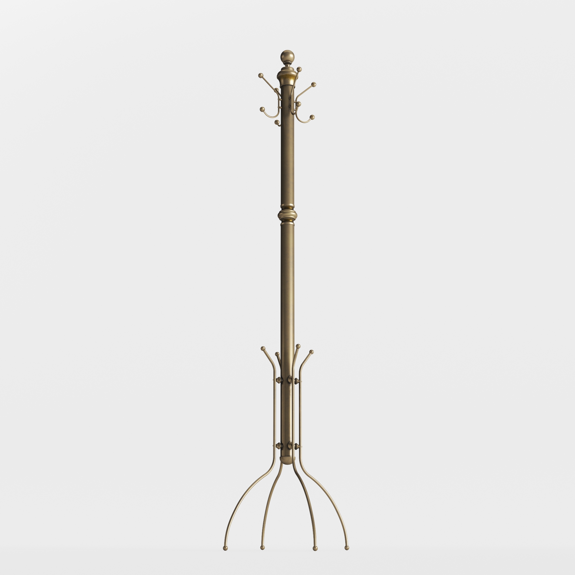Victorian Brass Hat and Coat Stand by Edvace 3DOcean