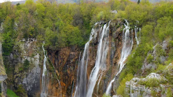 Breathtaking Waterfalls in Plitvice Lakes National Park Croatia North Dalmatia alt