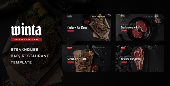 Winta - Steakhouse, Bar and Restaurant Template