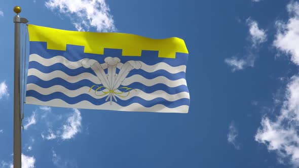 George Town City Flag Malaysia On Flagpole alt