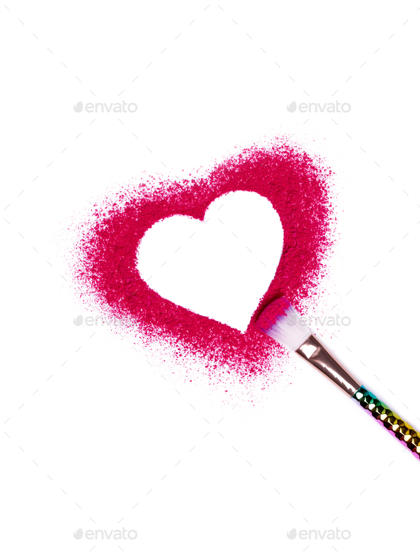 Valentine's Day background makeup - Stock Photo - Images