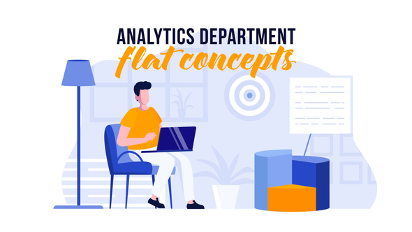 Analytics department - Flat Concept