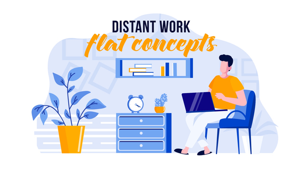 Distant work - Flat Concept