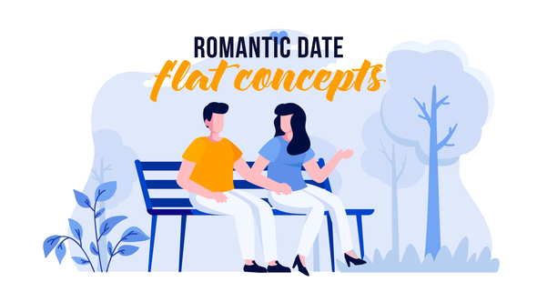 Romantic date - Flat Concept