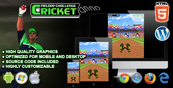 Cricket Fielder Challenge - CodeCanyon 17253627