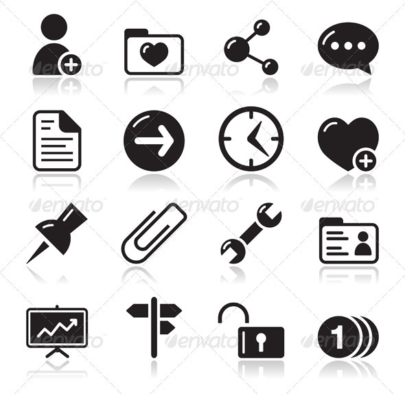 Website navigation icons set - Web Elements Vectors