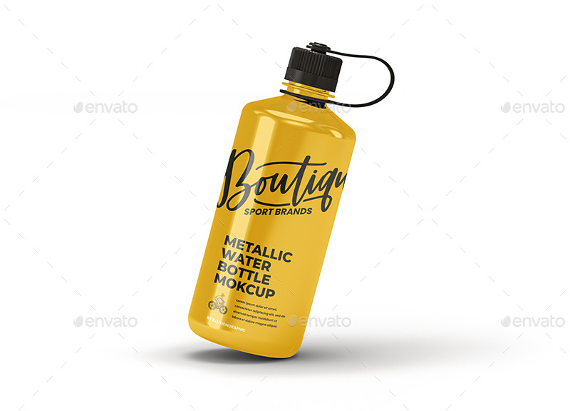 Download Metallic Water Bottle Mockup By Illusiongraphic Graphicriver