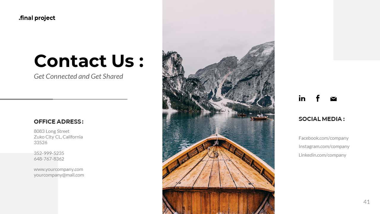 Final Project - Company Business Presentation Keynote Template ...