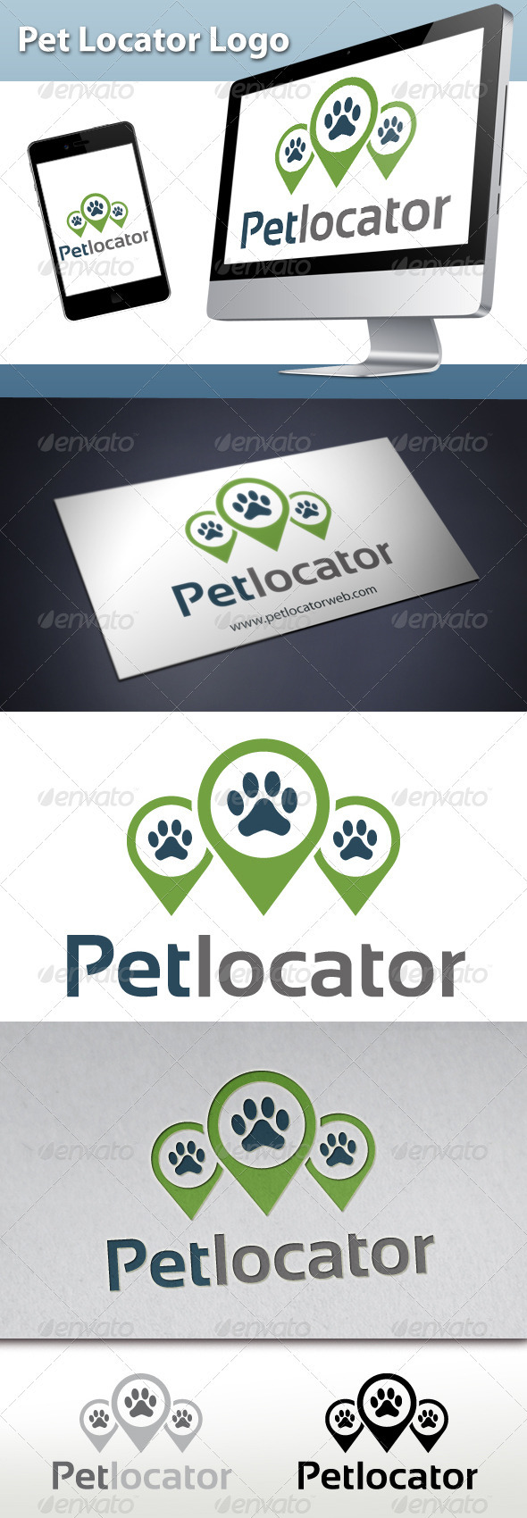 Pet Locator Logo - Animals Logo Templates