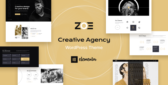 Download Zoe Creative Design Agency Wordpress Theme Free Nulled