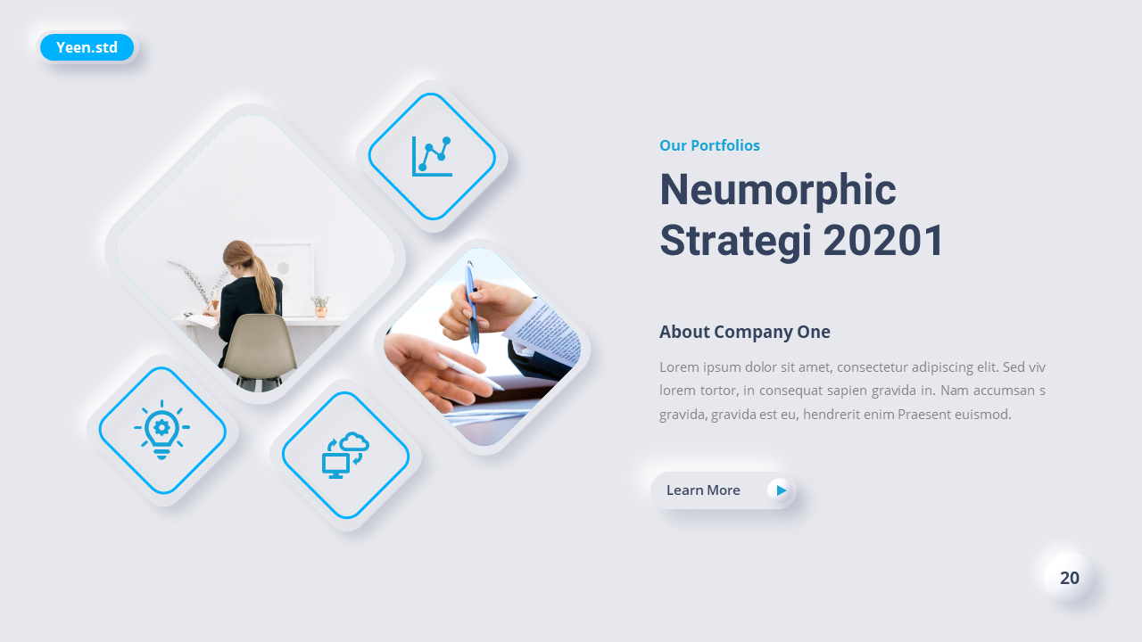Neumorphic Business Presentation Google Slides Template, Presentation ...