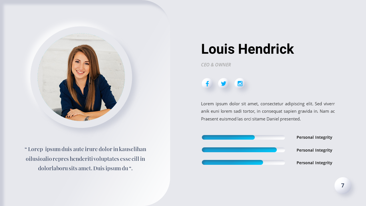 Neumorphic Business Presentation PowerPoint Template, Presentation ...