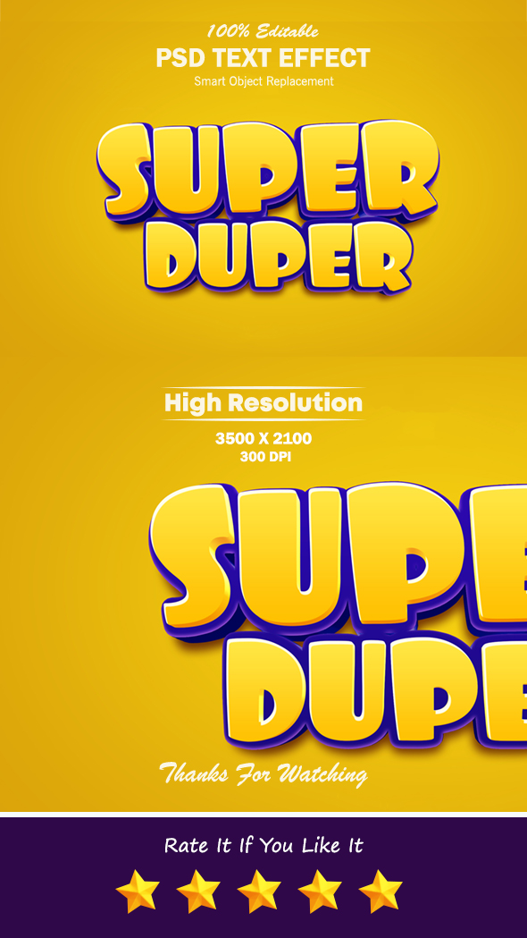 Super Duper 3D Photoshop Text Effect