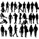 People Silhouettes Photoshop Brushes