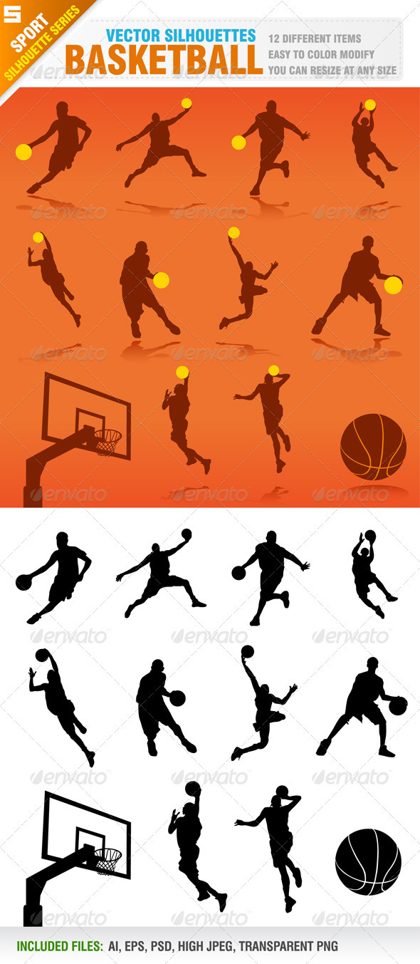 Basketball Silhouettes - Sports/Activity Conceptual