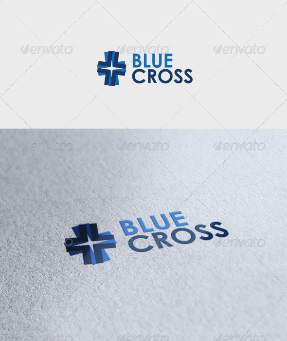 Blue Cross Logo - Vector Abstract