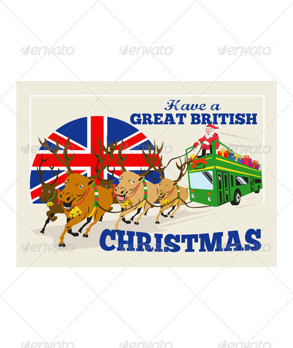 Great British Christmas Santa Reindeer Double Deck - Christmas Seasons/Holidays