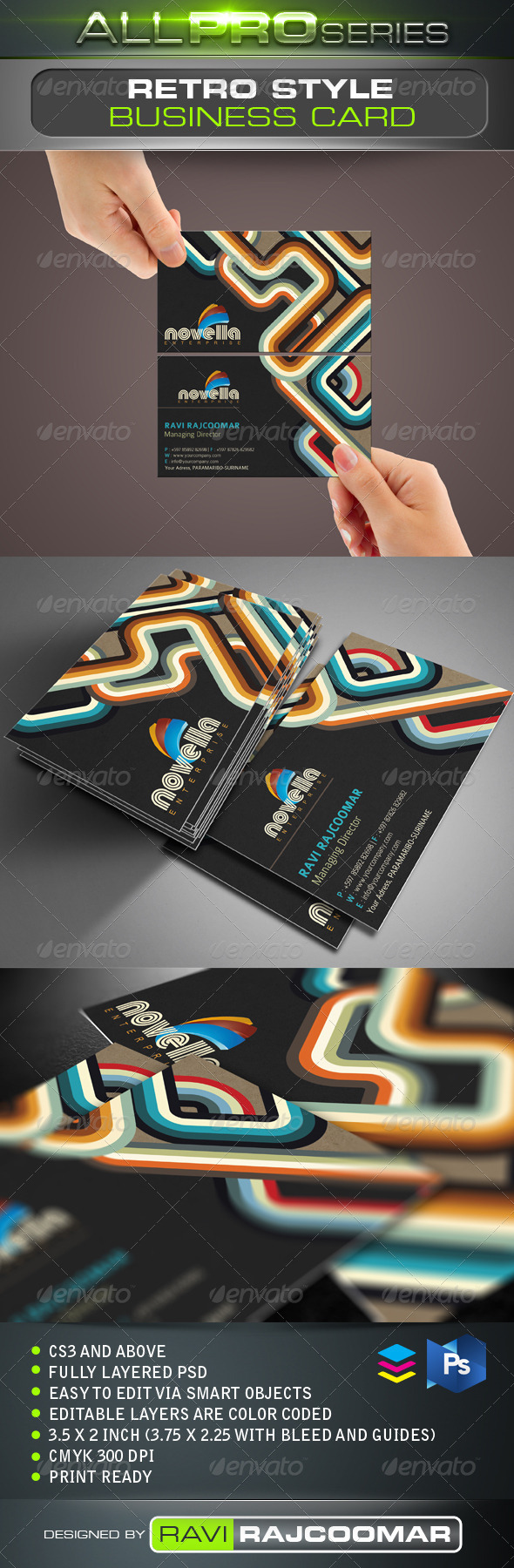 Retro Style Business Card - Business Cards Print Templates