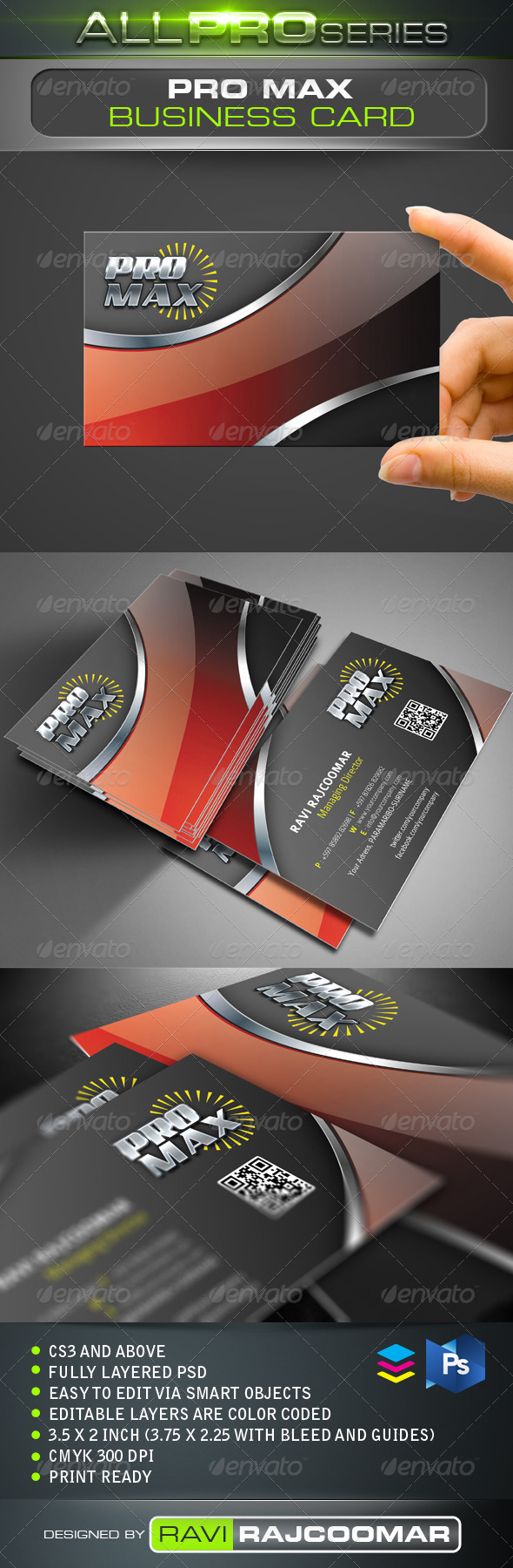 Pro Max Business Card - Business Cards Print Templates