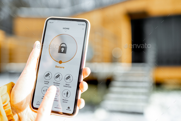 Controlling home security from a mobile device