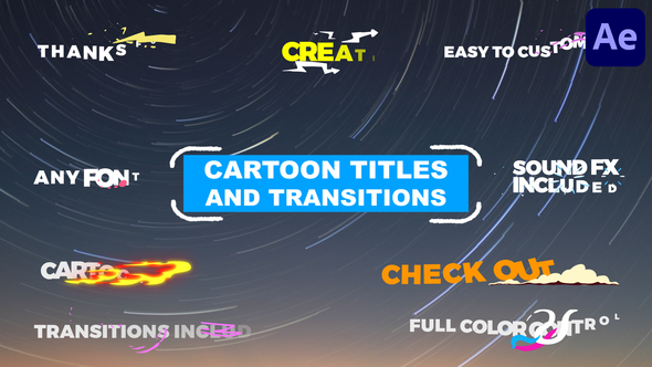 Cartoon Titles And Transitions | After Effects