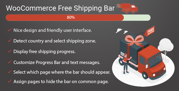 Free shipping bar for WooCommerce