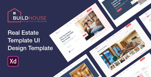 Buildhouse- Real Estate XD Template UI Design Template