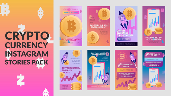 Cryptocurrency Stories Pack - VideoHive 31516856