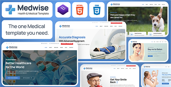 Medwise – Healthcare & Medical Bootstrap Template