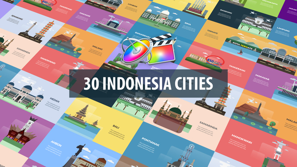 Indonesia Cities Animation | Apple Motion & FCPX