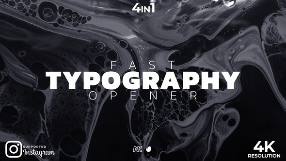 Fast Typography Opener - VideoHive 31529112