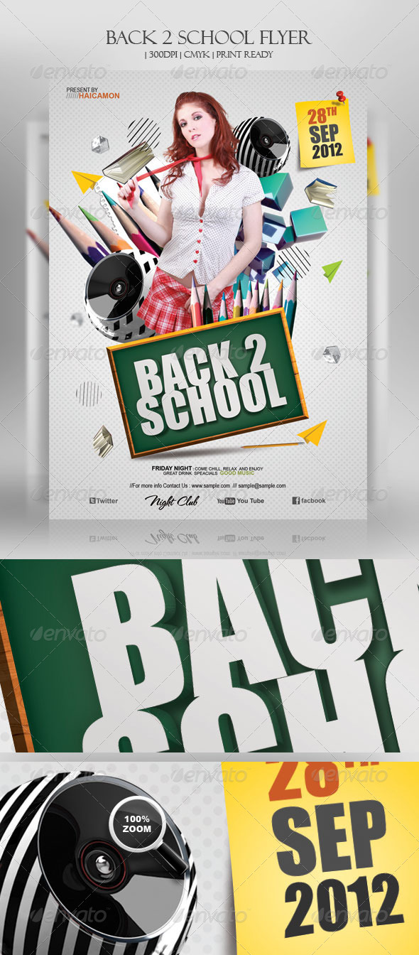 Back 2 School Flyer - Clubs & Parties Events