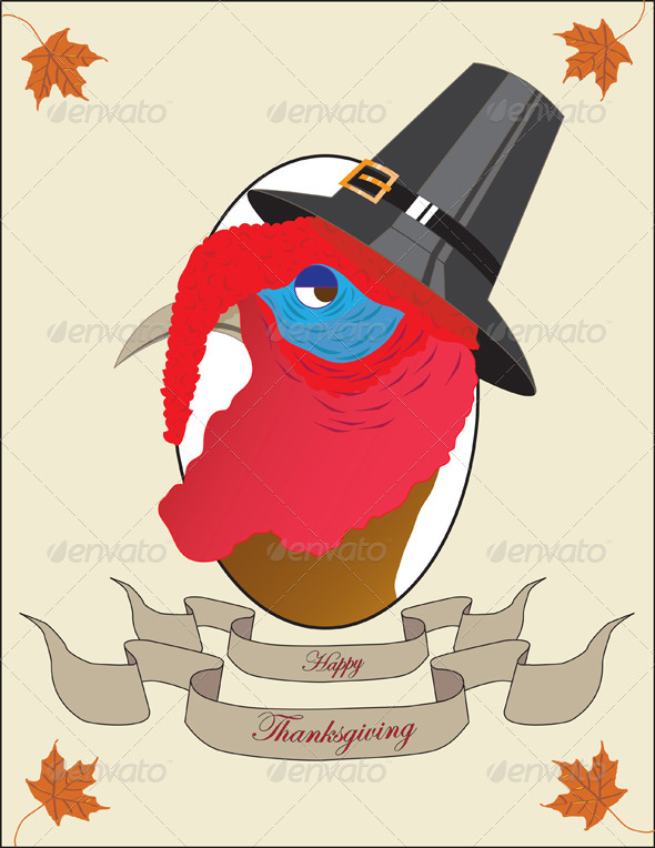Serious Thanksgiving Turkey - Seasons/Holidays Conceptual