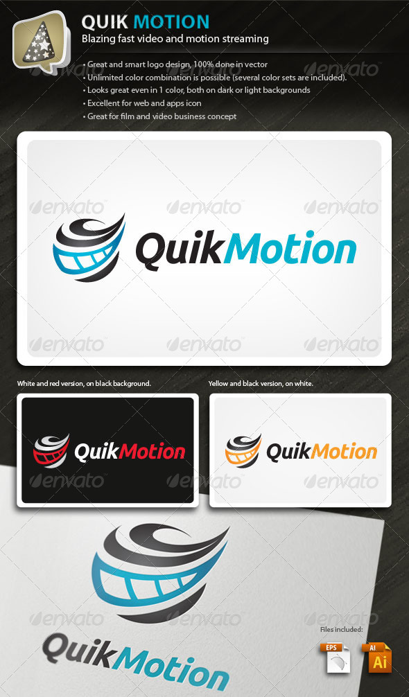 QuikMotion - Logo For Film And Video Business - Objects Logo Templates