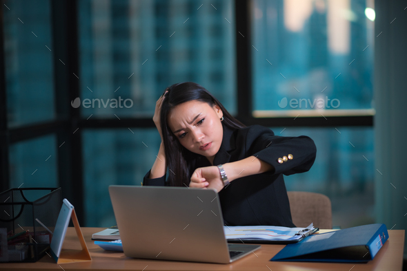 Business women are stressed from unemployment - Stock Photo - Images