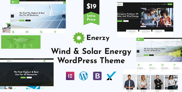 Enerzy – Wind & Solar Energy WordPress Theme