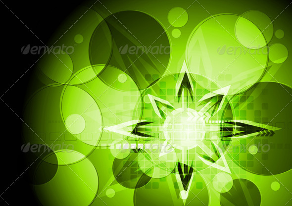 Green vibrant hi-tech design - Backgrounds Decorative