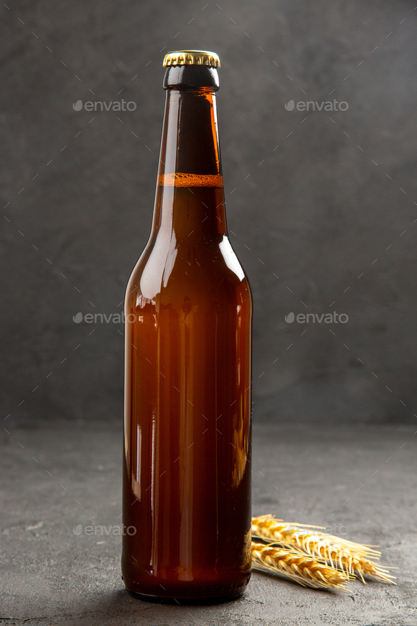 Photo, Alcohol - Dark in glass with bottle