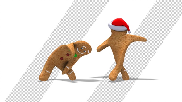 Christmas Gingerbread Man Robot Dance (2-Pack)