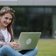 Girl Making Video Call on Laptop - VideoHive Item for Sale