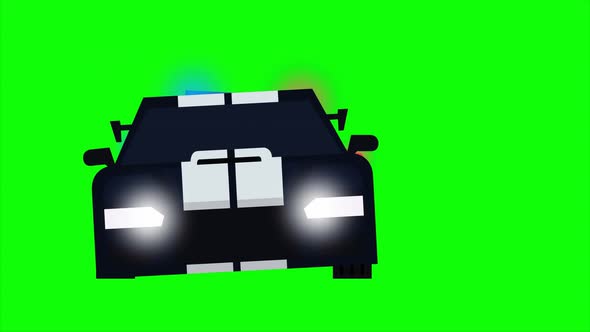 Animated Cop car chasing an intruder car.