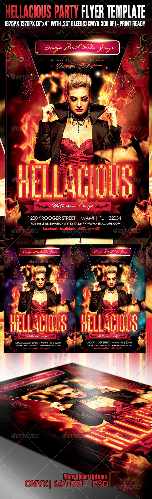 Hellacious Halloween Party - Events Flyers