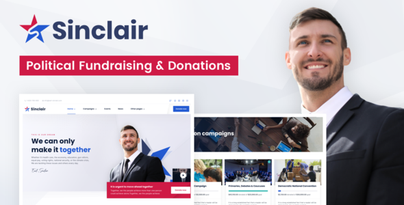 Sinclair - Political & Donations WordPress Theme