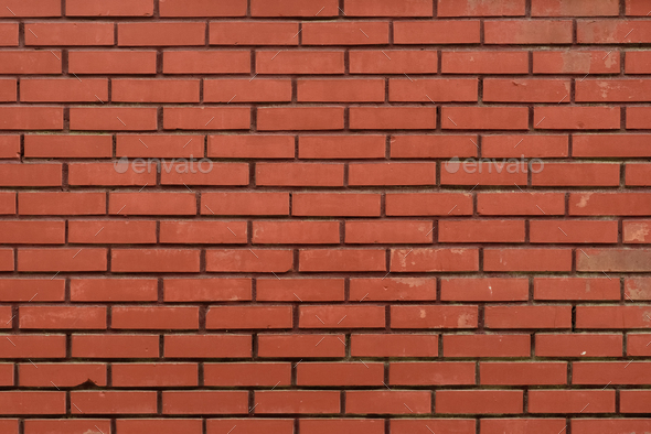 Red brick wall as abstract background. Texture. Stock Photo by wolfhound9111