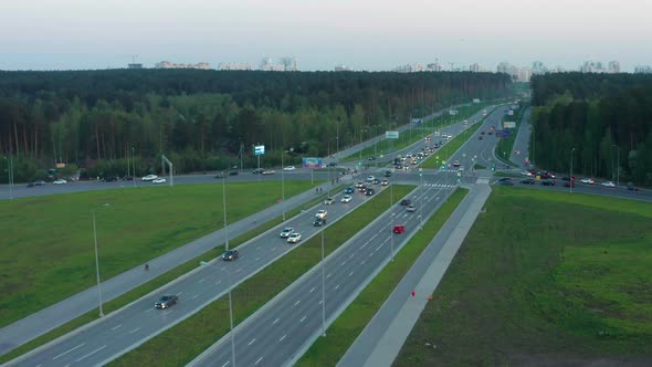 Aerial View of a Car Interchange alt