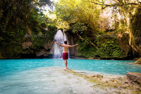 Kawasan Falls in Cebu, Philippines - Stock Photo - Images